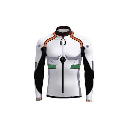 White Combat Suit Men's Long Sleeve Cycling Kit