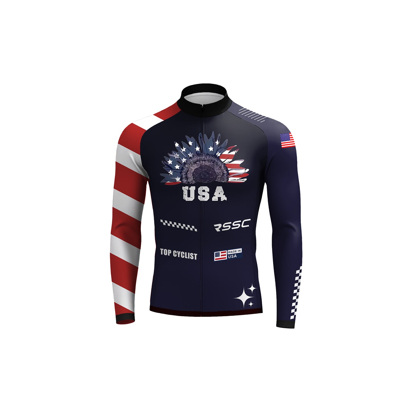 USA Sunflower Men's Long Sleeve Cycling Kit