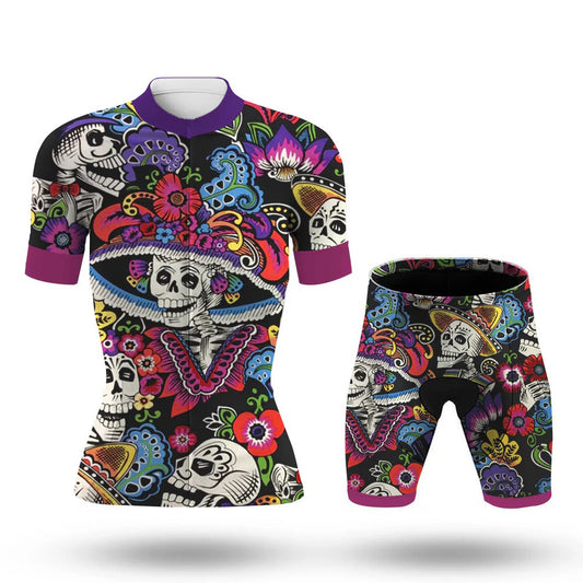 Carnival Girls and Skulls Women's Short Sleeve Cycling Kit