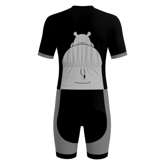 Traje de triatlón de manga corta para hombre «Panda rojo»