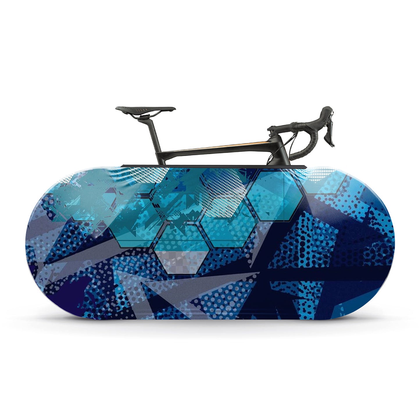 Abstract Geometric Blueprint Bicycle Wheels Cover