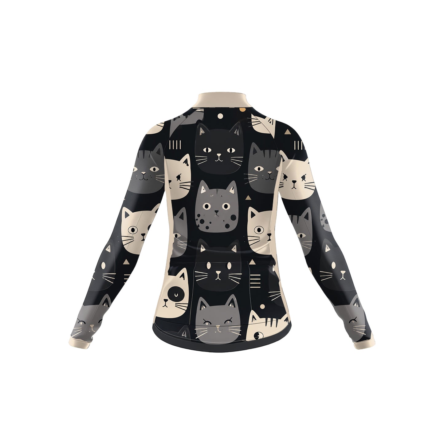 Happy Emoticon Cat Women's Long Sleeve Cycling Kit