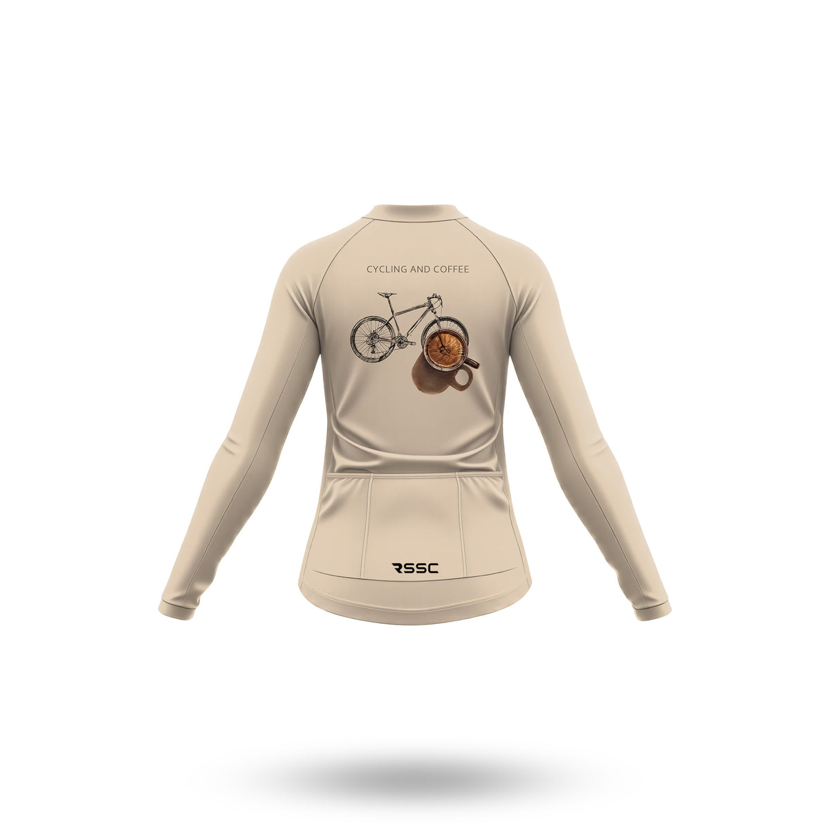 Conjunto de ciclismo de manga larga Ciclismo y café para mujer