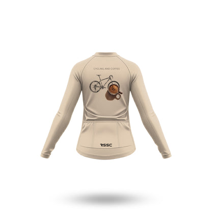 Conjunto de ciclismo de manga larga Ciclismo y café para mujer