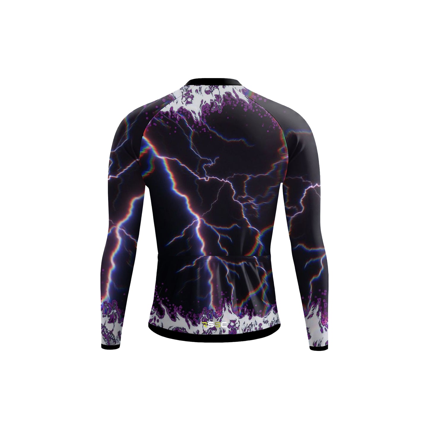 Psychedelic Bolt Skeleton Rider Men's Long Sleeve Cycling Kit