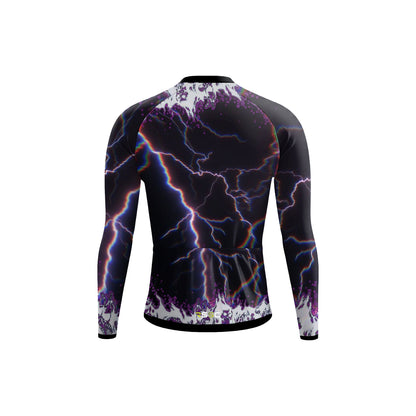 Psychedelic Bolt Skeleton Rider Men's Long Sleeve Cycling Kit