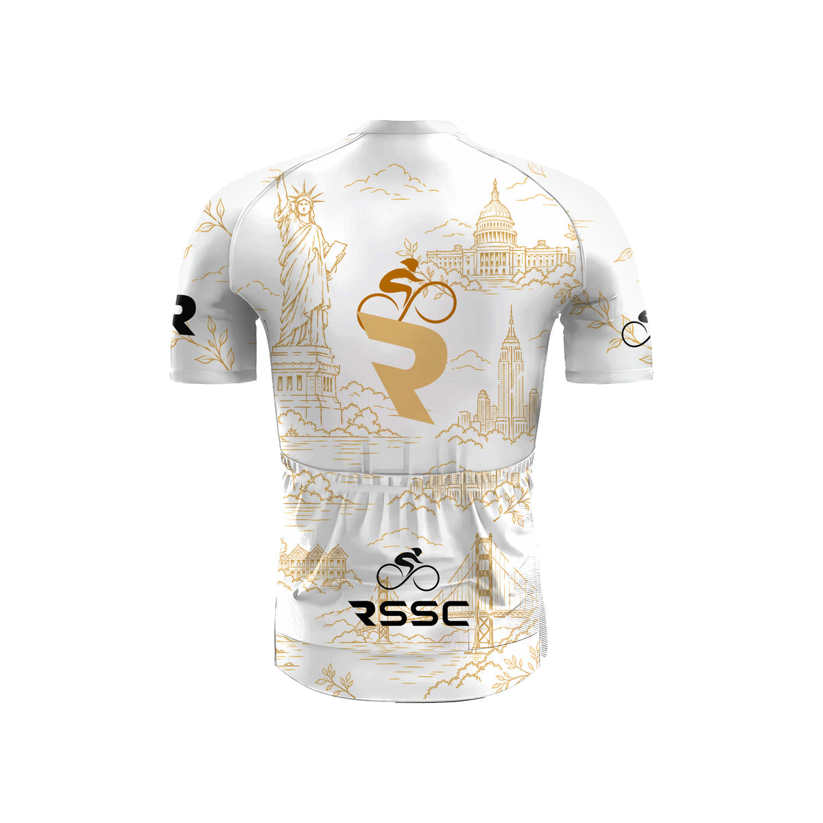 Kurzarm-Radtrikot für Herren „Belgium White“