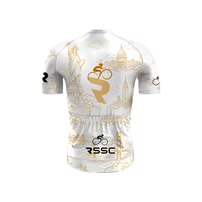 Kurzarm-Radtrikot für Herren „Belgium White“