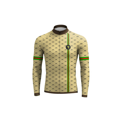 Emerald Stripe Men's Long Sleeve Cycling Kit