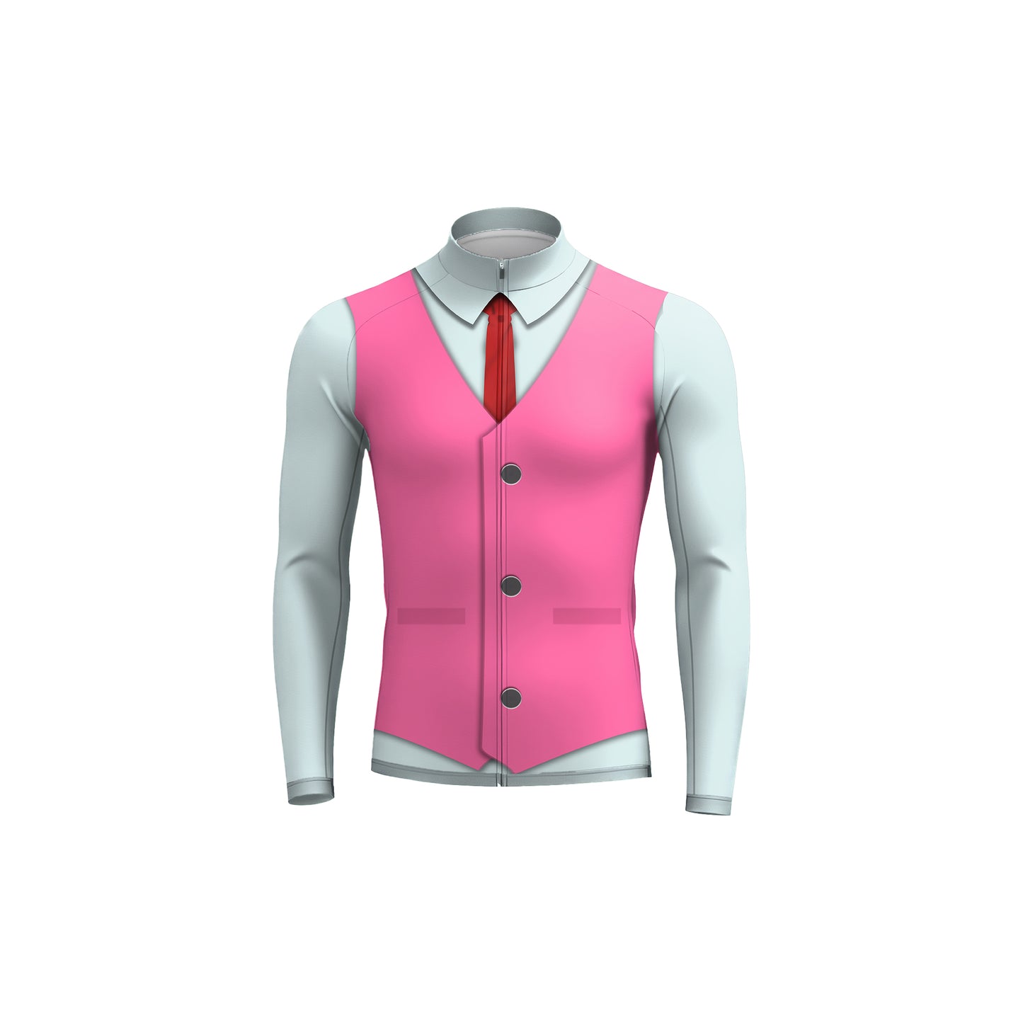 Elegant Thug Pink Men's Long Sleeve Cycling Kit