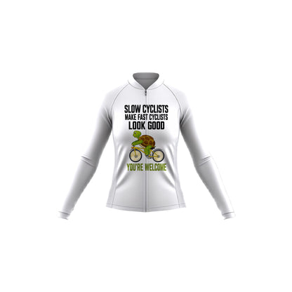 Kit de ciclismo de manga larga para mujer Los ciclistas lentos hacen que los ciclistas rápidos se vean bien