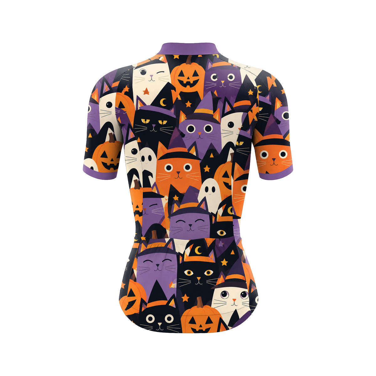 Kurzarm-Radtrikot für Damen „Neon Punk Skull“