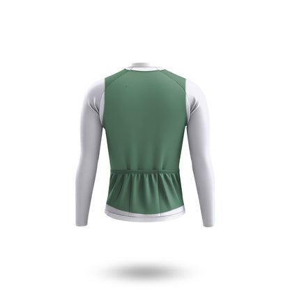Conjunto ciclista de manga larga para hombre Matón elegante verde