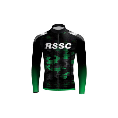 Green Pop Art Men's Long Sleeve Cycling Kit