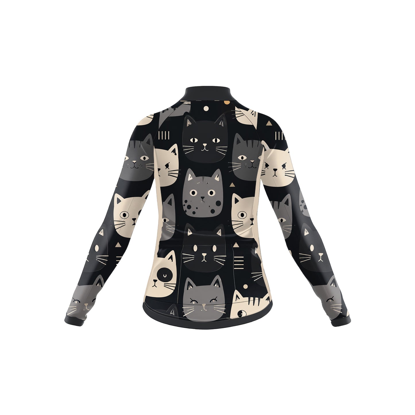 Happy Emoticon Cat Women's Long Sleeve Cycling Kit