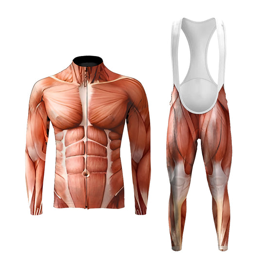 3D Muscle Men's Long Sleeve Cycling Kit