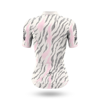 Blush Grey Wild Streaks Women's Short Sleeve Cycling Kit