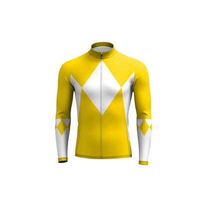 Power Rangers Yellow Ranger Men's Long Sleeve Cycling Kit