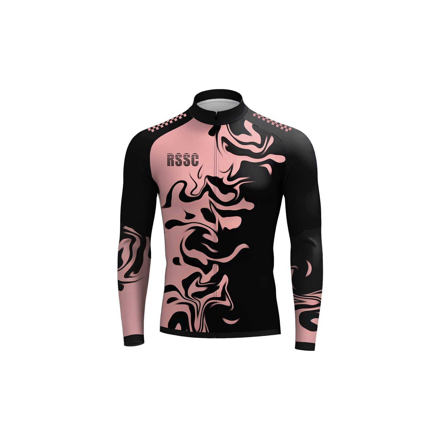 Pink and Black Men's Long Sleeve Cycling Kit