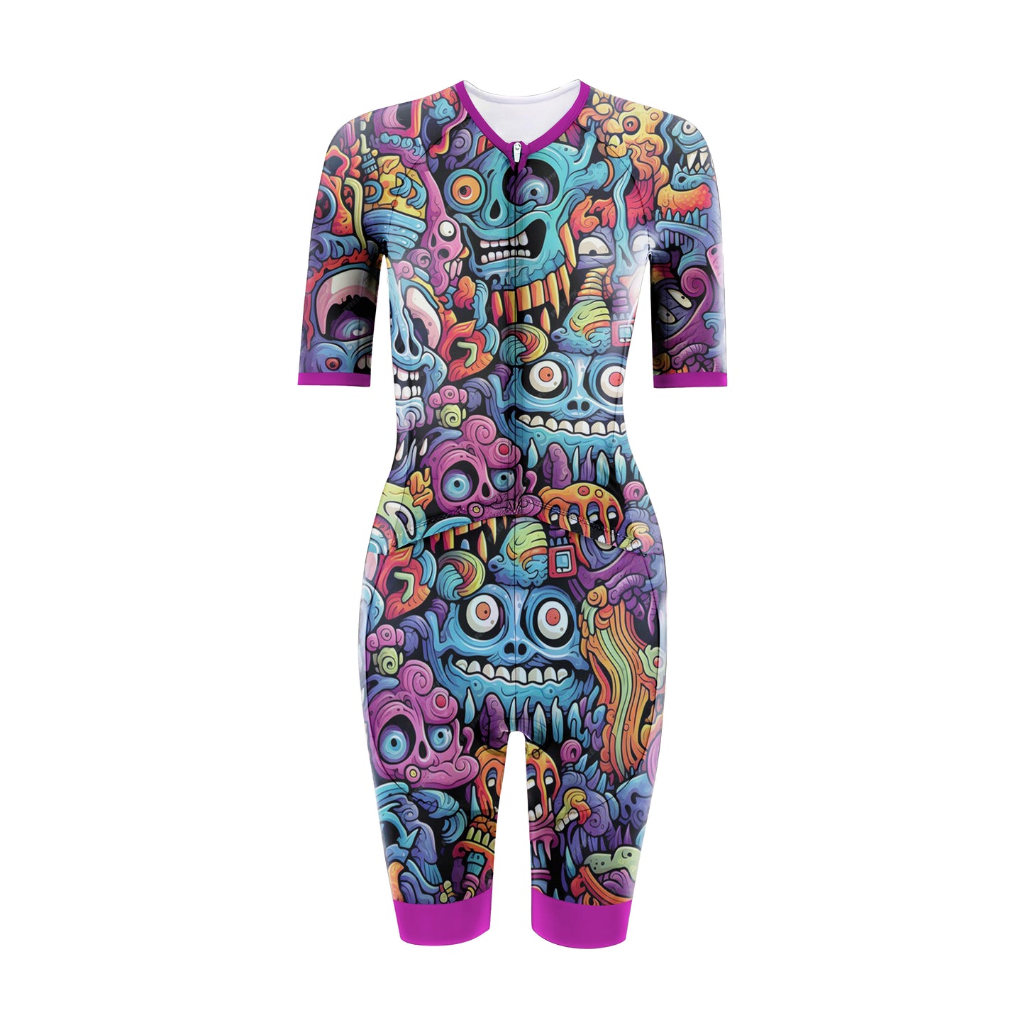 Alien Creatures Multicolor Women's Triathlon Suit