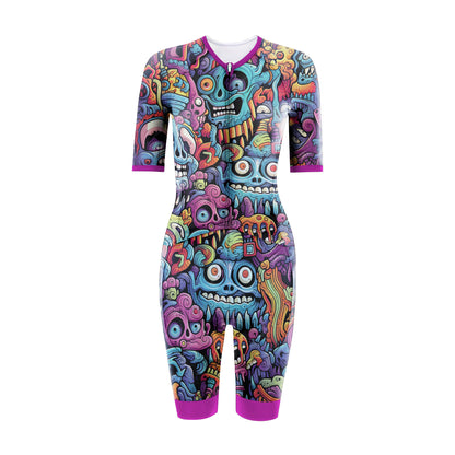 Alien Creatures Multicolor Women's Triathlon Suit