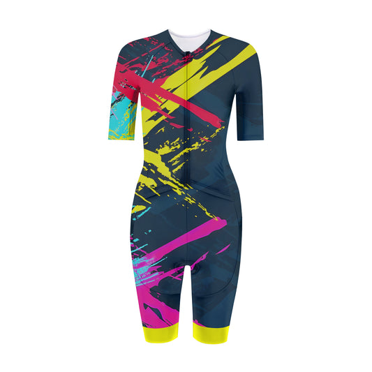 Colorful Abstract Movement Women's Triathlon Suit