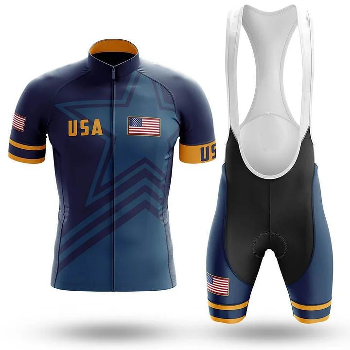 USA S5 Navy Men's Short Sleeve Cycling Kit | Rsscsports