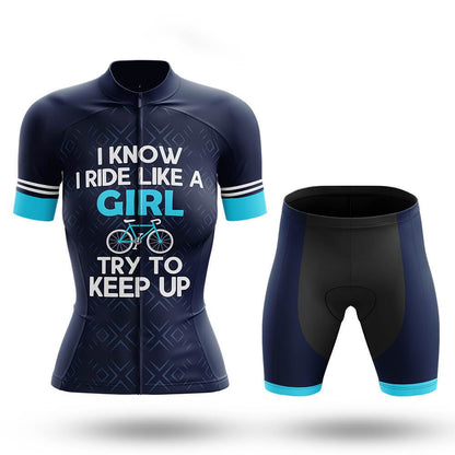 Like A Girl Women's Short Sleeve Cycling Kit