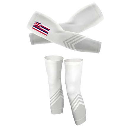 Hawaii Flag White Arm And Leg Sleeves