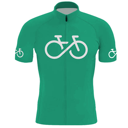 Professional Team Racing Suit Green Men's Short Sleeve Cycling Kit