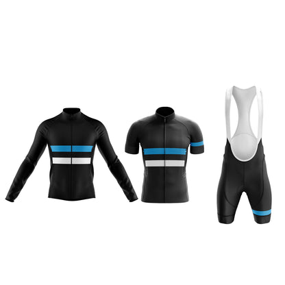 Blue White Lines Men's Cycling Kit