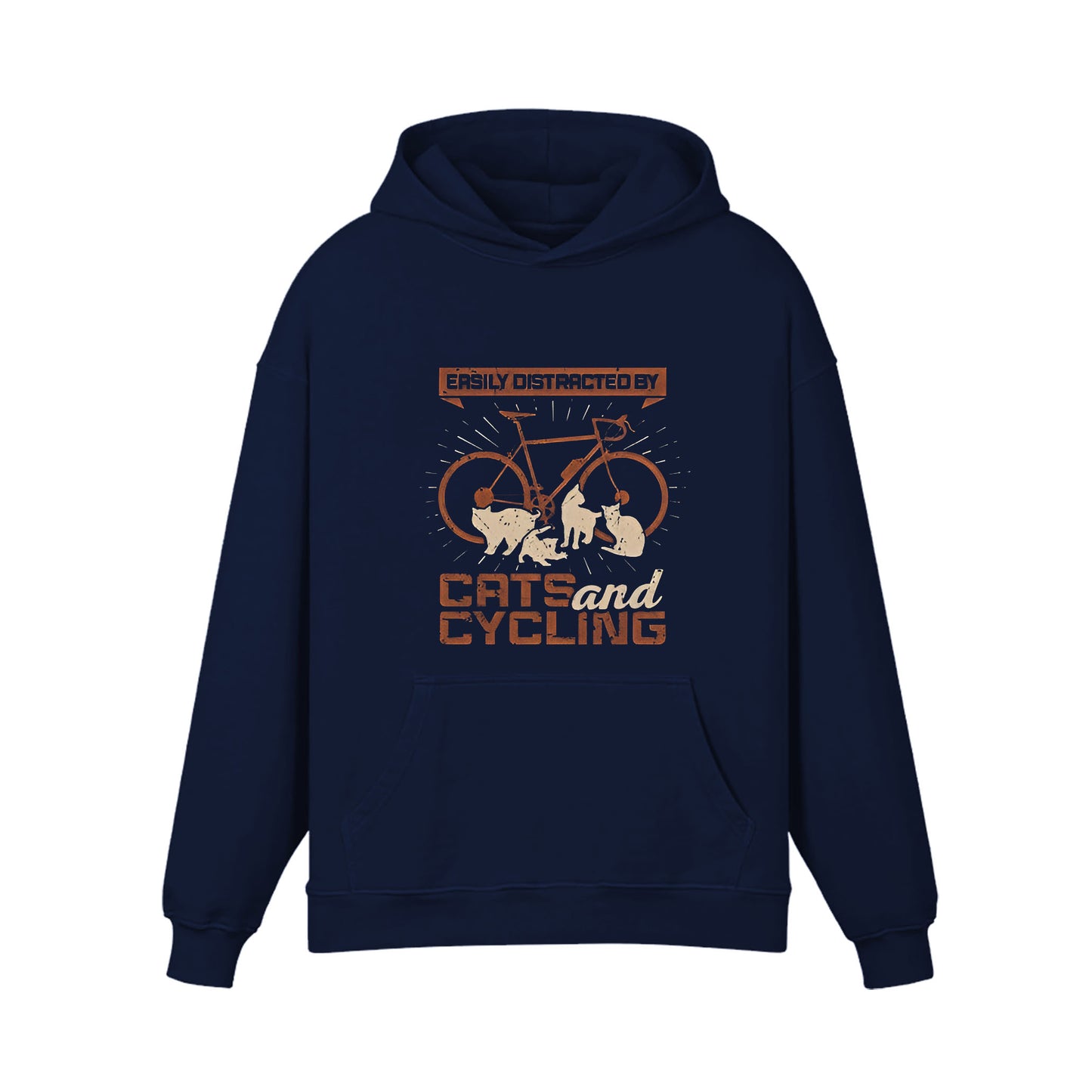 Cats And Cycling Hoodie