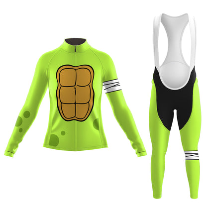 Et elle a vécu heureuse - Ensemble de cyclisme à manches longues pour femme 
