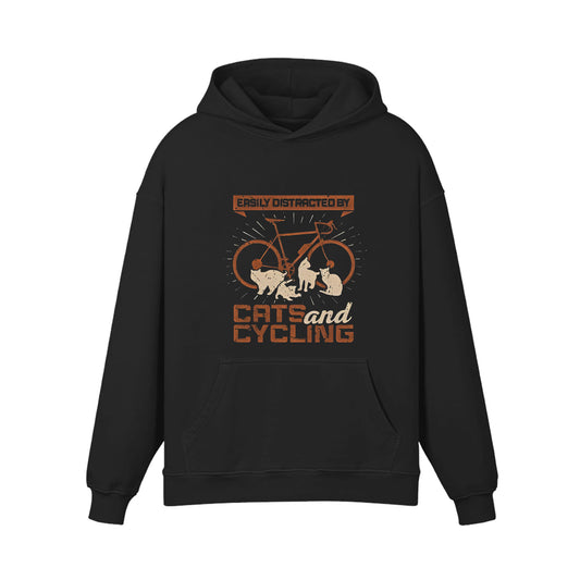 Cats And Cycling Hoodie (Clearance Sale)