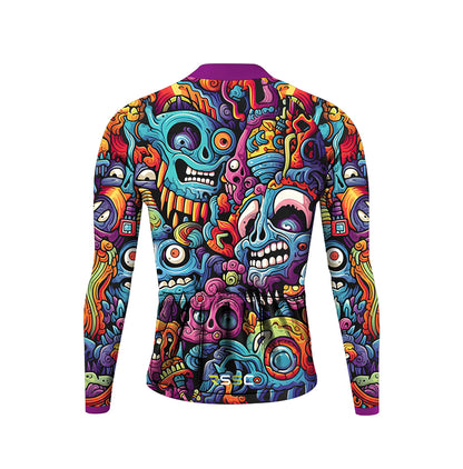 Alien Creatures Multicolor Men's Long Sleeve Cycling Kit