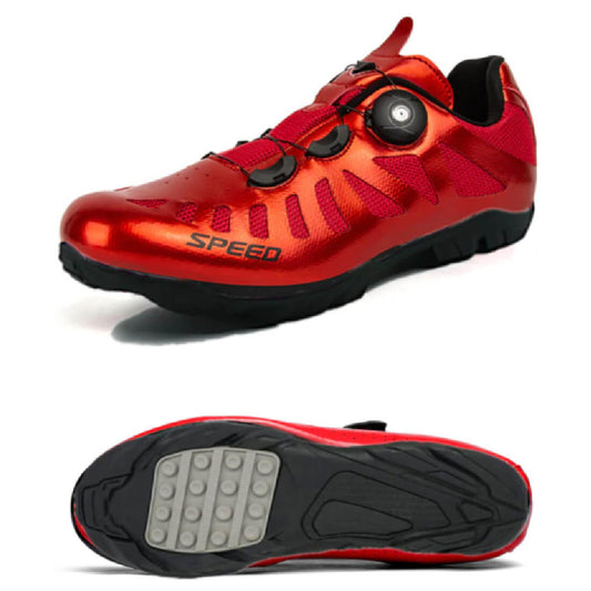 Rote Firefly Fahrradschuhe