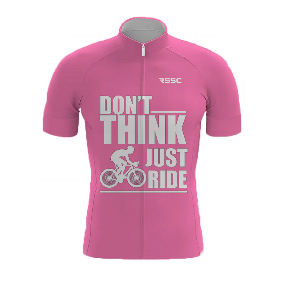Don't Think, Just Ride Men's Pink Cycling Kit