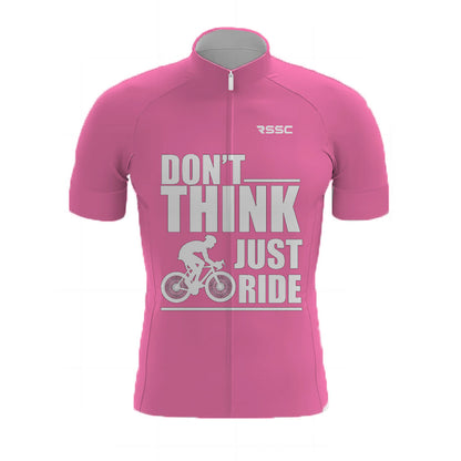 Don't Think, Just Ride Men's Pink Cycling Kit
