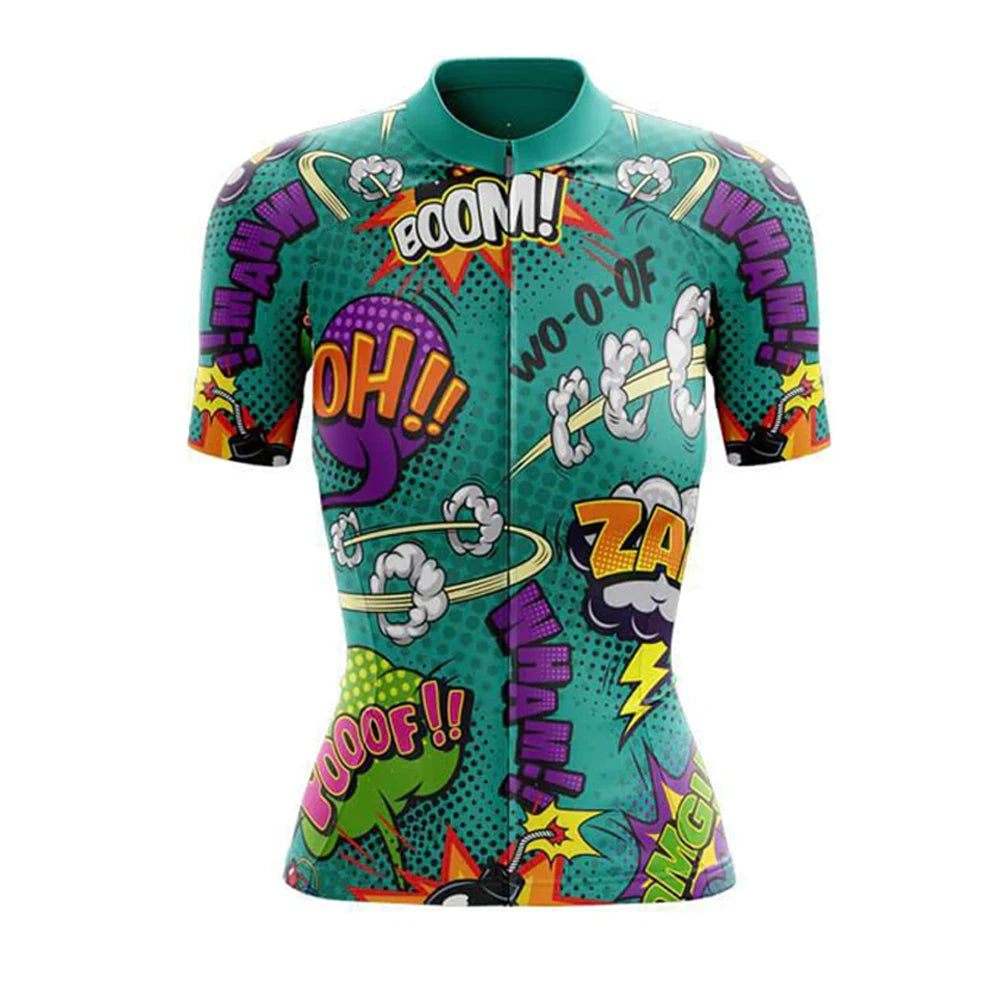 Funny Comic Women's Short Sleeve Cycling Kit