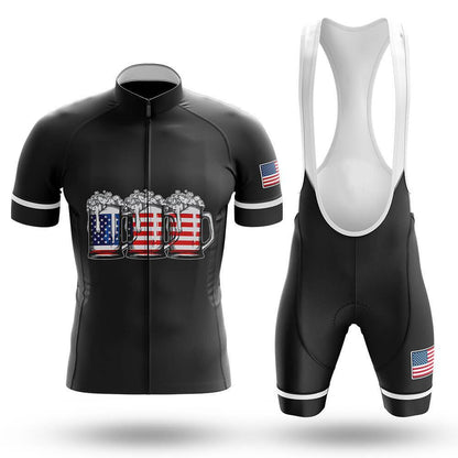 Beer American Flag Men's Short Sleeve Cycling Kit | Rsscsports