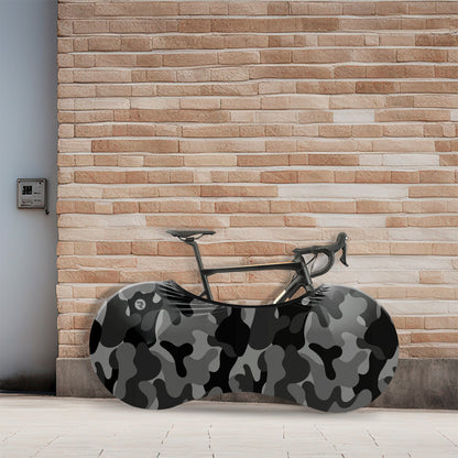 Gray Camo Bicycle Wheels Cover