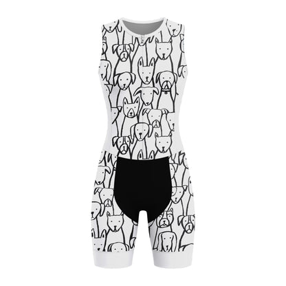 Dog Lover Women's Sleeveless Triathlon Suit