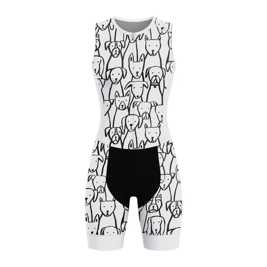 Dog Lover Women's Sleeveless Triathlon Suit