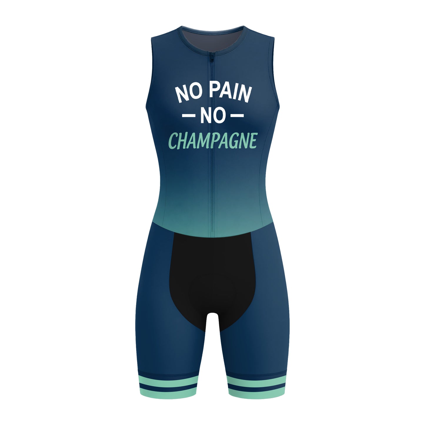 No Pain No Champagne Women's Sleeveless Triathlon Suit