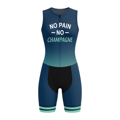 No Pain No Champagne Women's Sleeveless Triathlon Suit