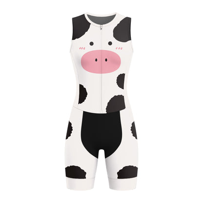 Cow Cycling Women's Sleeveless Triathlon Suit