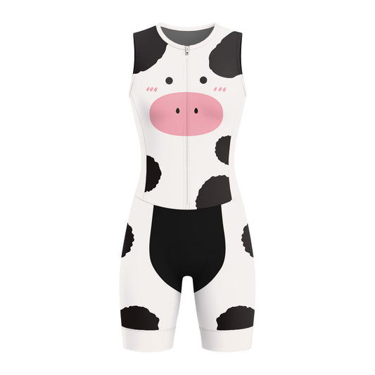 Cow Cycling Women's Sleeveless Triathlon Suit
