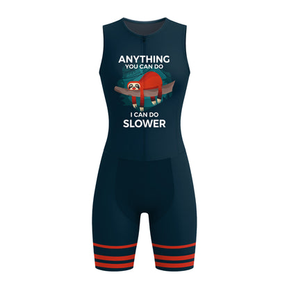 Sloth Can Do Slower Women's Sleeveless Triathlon Suit
