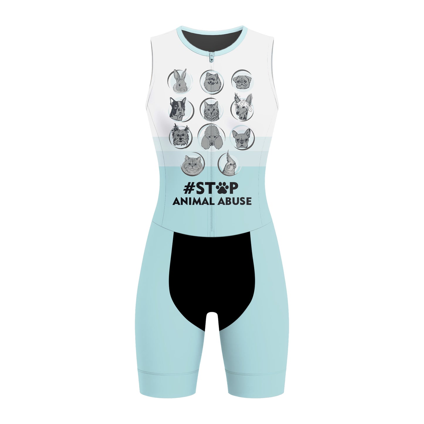 STOP ANIMAL ABUSE Women's Sleeveless Triathlon Suit