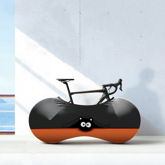 big-eyed black cat Bicycle Wheels Cover